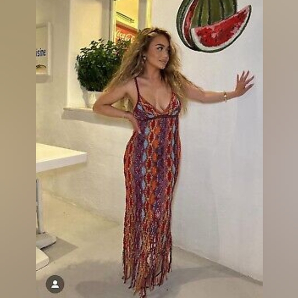 ZARA NWT FRINGED KNIT MIDI DRESS bloggers fave ref 3500/001 - Picture 5 of 14